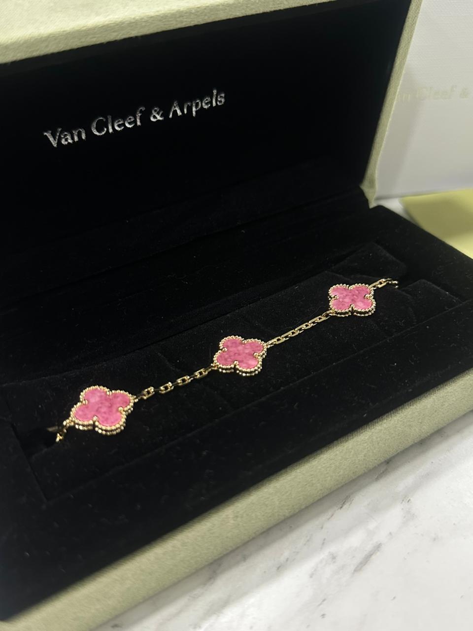 Pulso Van Cleef Plata Rosa