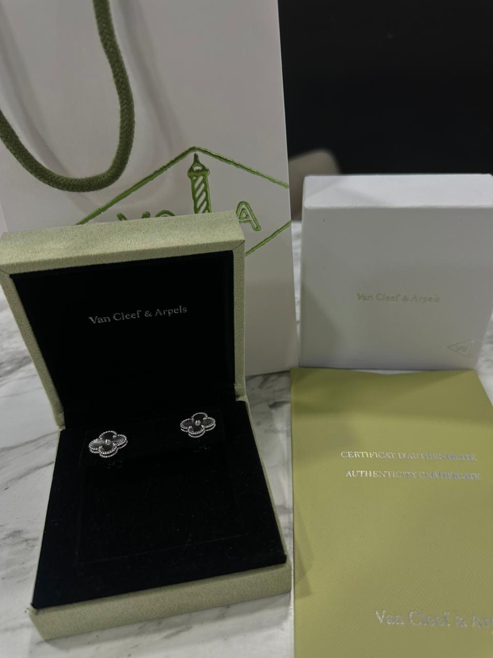 Aretes Van Cleef Plata