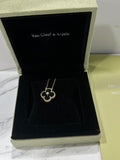 Collar Van Cleef Plata Dorado/Negro