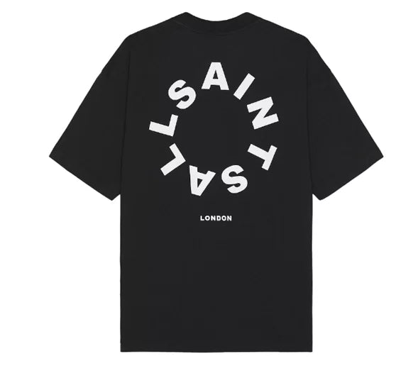 All Saints Black Text T-Shirt