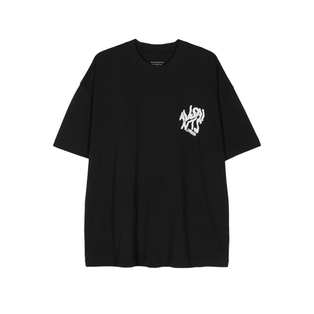 All Saints Black White Logo T-Shirt