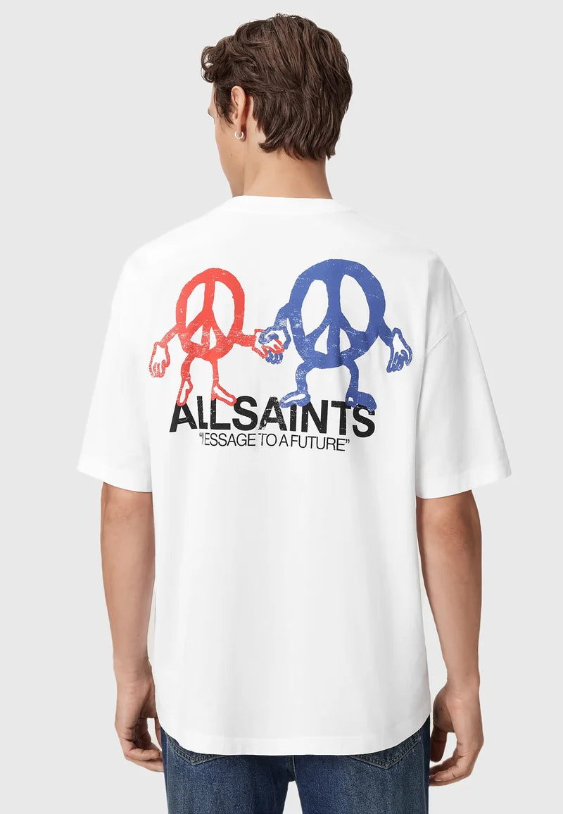 All Saints Message To A Future White T-Shirt